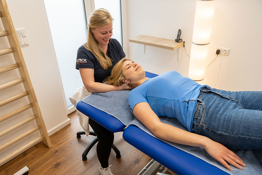 Physiotherapie in der Praxis Stock